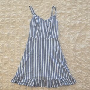 Old Navy Blue and White Textured Dress